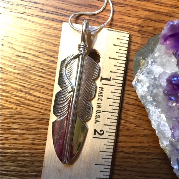 π₯SALE! NWT Chris Charley sterling feather pendant